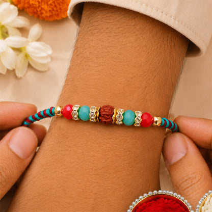Multicolor Kids Charm Rakhi with Bright Beads and Cheerful Raksha Bandhan Beauty
