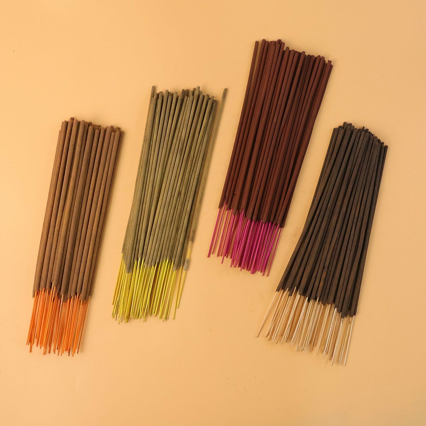 Premium Flora Incense Sticks Combo Pack with 4 Fragrance Variants for Daily Puja & Home Fragrance (4 Packs of 360gm)