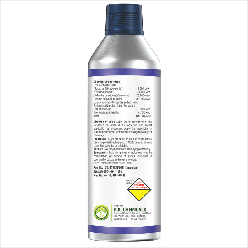 AgriVenture EMABENZ SILVER ( Emamectin Benzoate 1.9% EC ) Insecticide, Control All Types Of Worms And Caterpillars