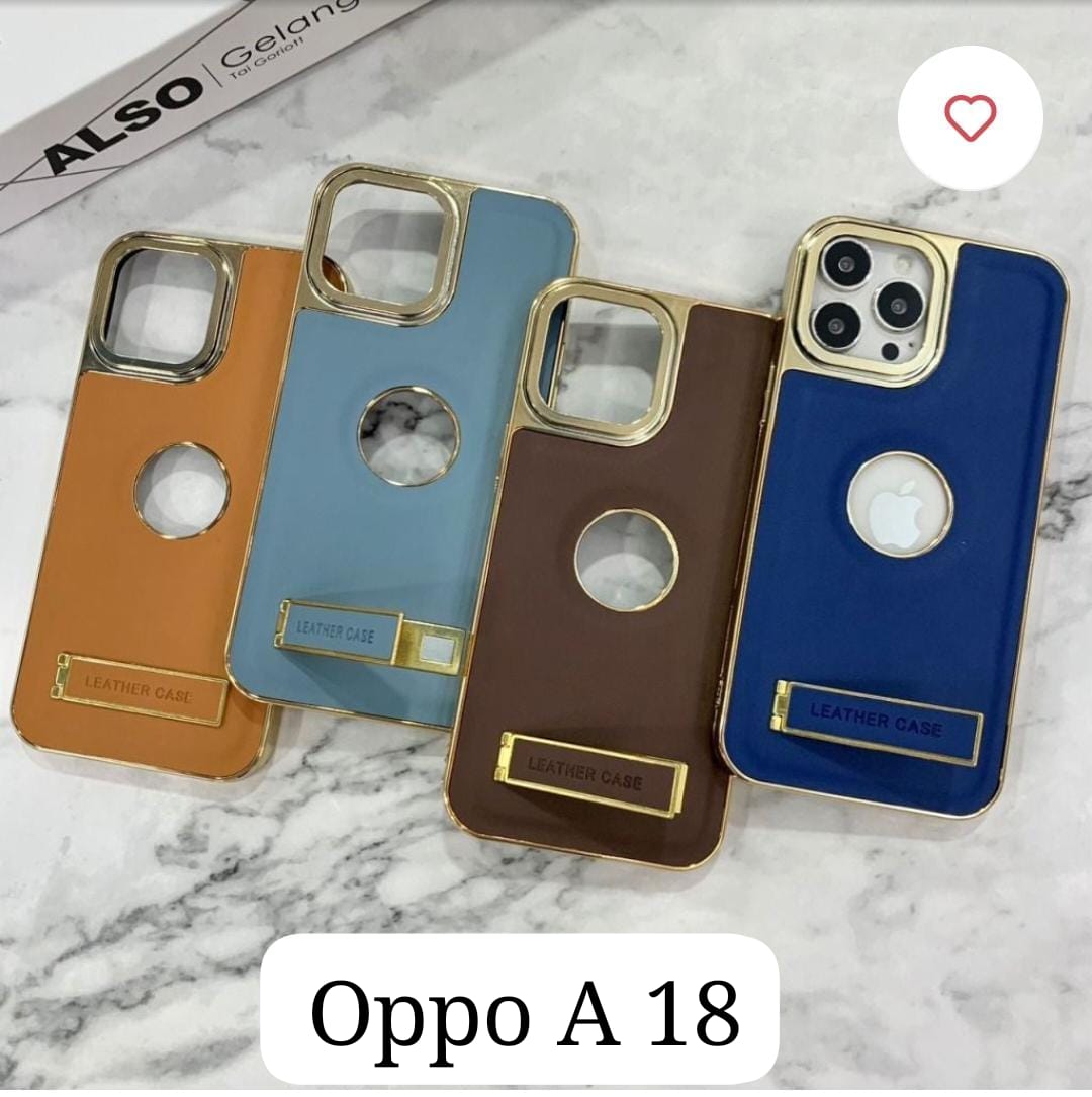 Leather With Stand Hard Case For Oppo