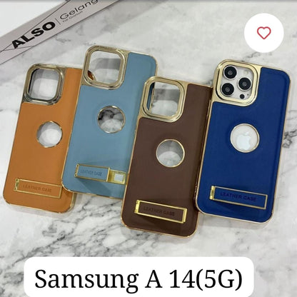 Leather With Stand Hard Case For Samsung