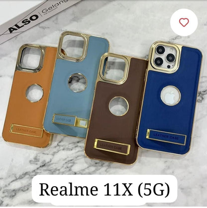 Realme के लिए लेदर स्टैंड हार्ड केस