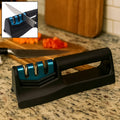 Kitchen Knife Sharpener – 3-Step Handheld Tool | Quickslice