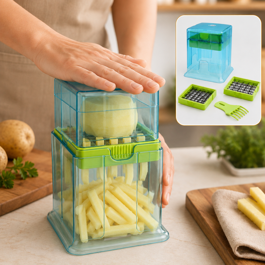 Potato Chipser  & Slicer – Dual Blade French Fries Maker | Quickslice