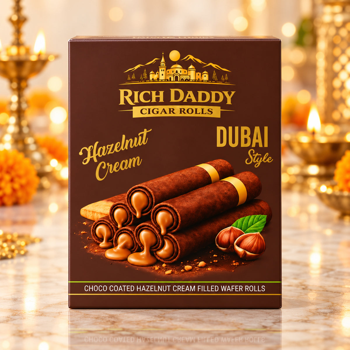 Hazelnut Wafer Rolls