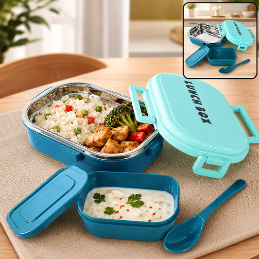 Stainless Steel Lunch Box – 3-in-1 Leakproof Set | Lunchie Bunchie