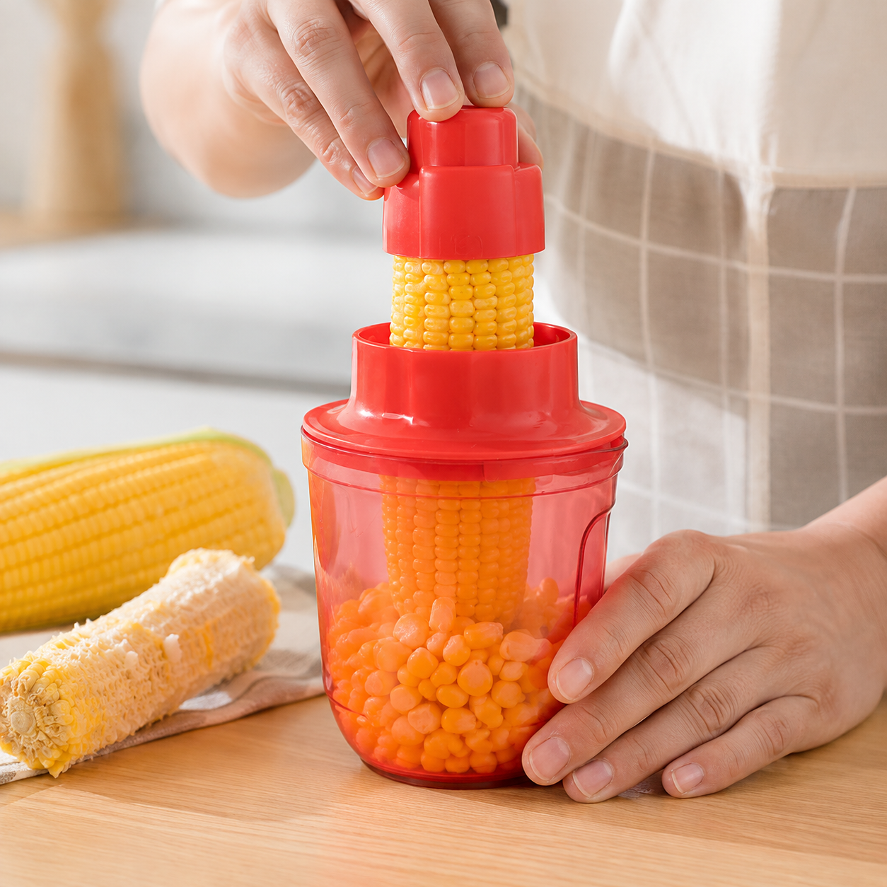 Corn Cutter with Steel Blades – Efficient Kernel Remover