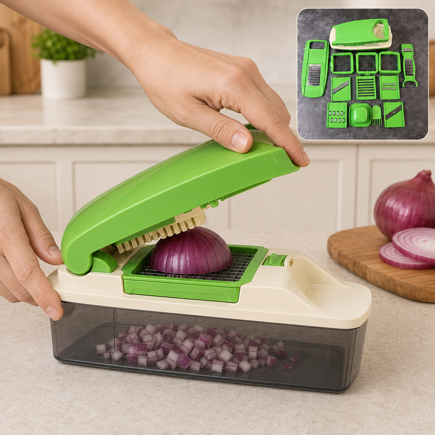 14-in-1 Vegetable Chopper – Multipurpose Fruit & Veg Slicer Set