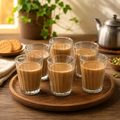 Chai Pyali Glass Set – 6 Pcs Transparent Unbreakable 130ml