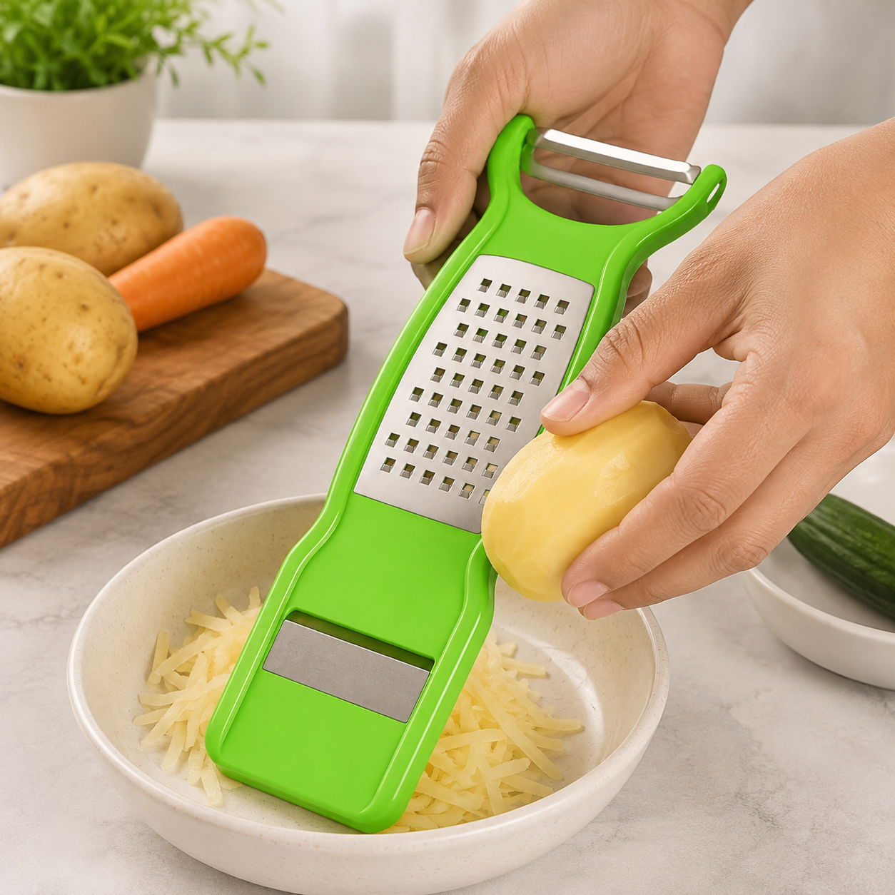 Vegetable Peeler – 3-in-1 Stainless Steel Multi-Functional Tool