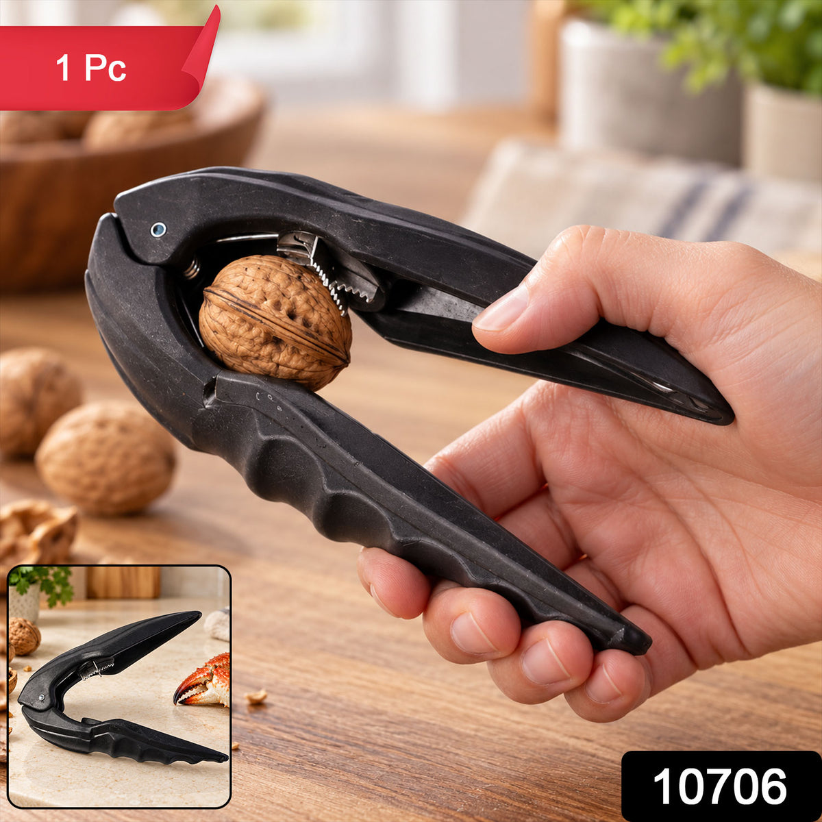 Kitchen Nut Cracker Tool for Walnuts, Almonds, Crab and Lobster Shells (1 Pc)