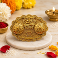 Ganesh Embossed Roli-Chawal Kumkum Chopra – Antique Gold Finish