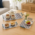 Multipurpose Serving Tray Set – 3 Nesting Trays with Handles