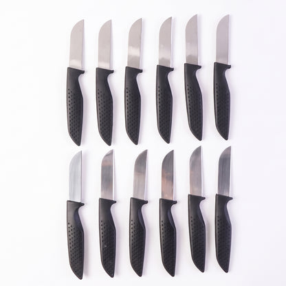Vegetable chopping knives with plastic handle
