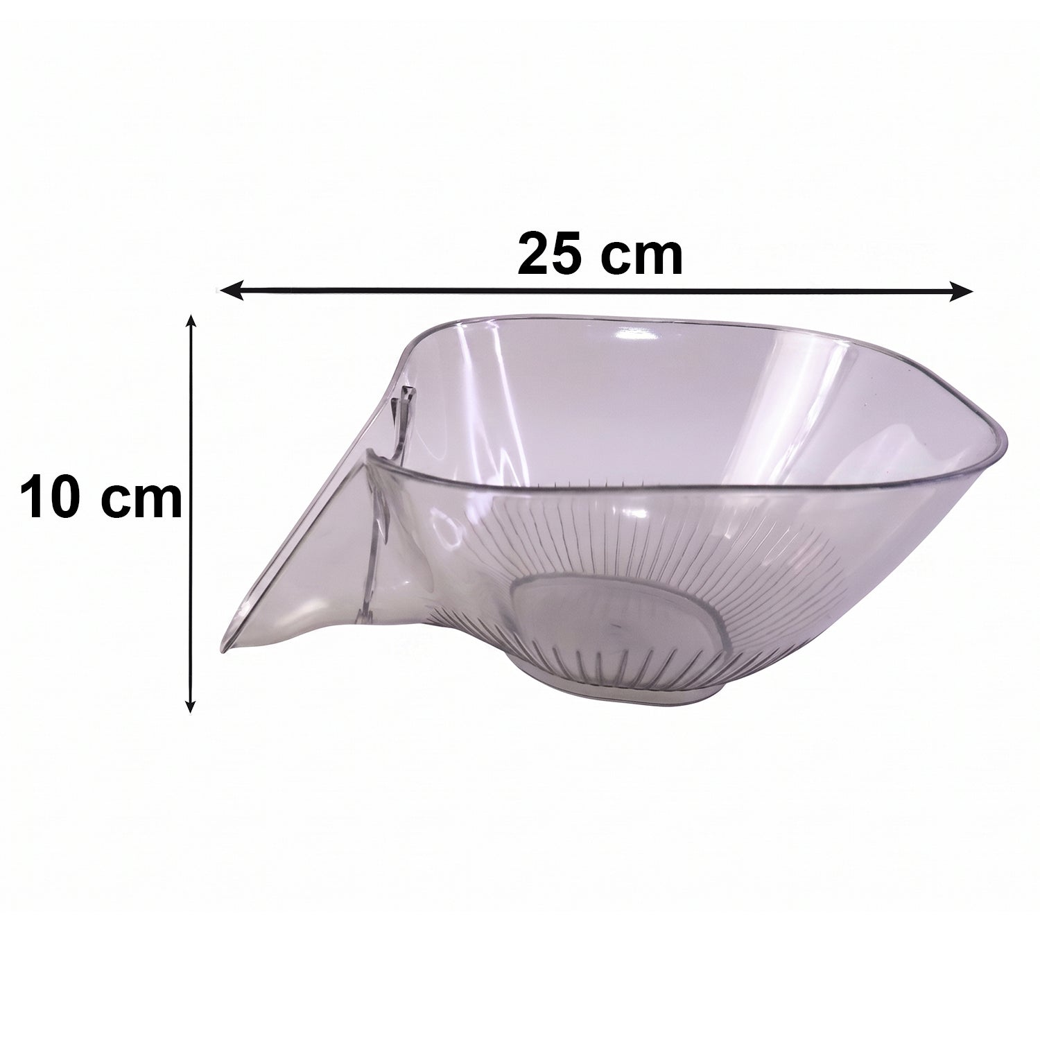 Strainer basket shown draining water efficiently