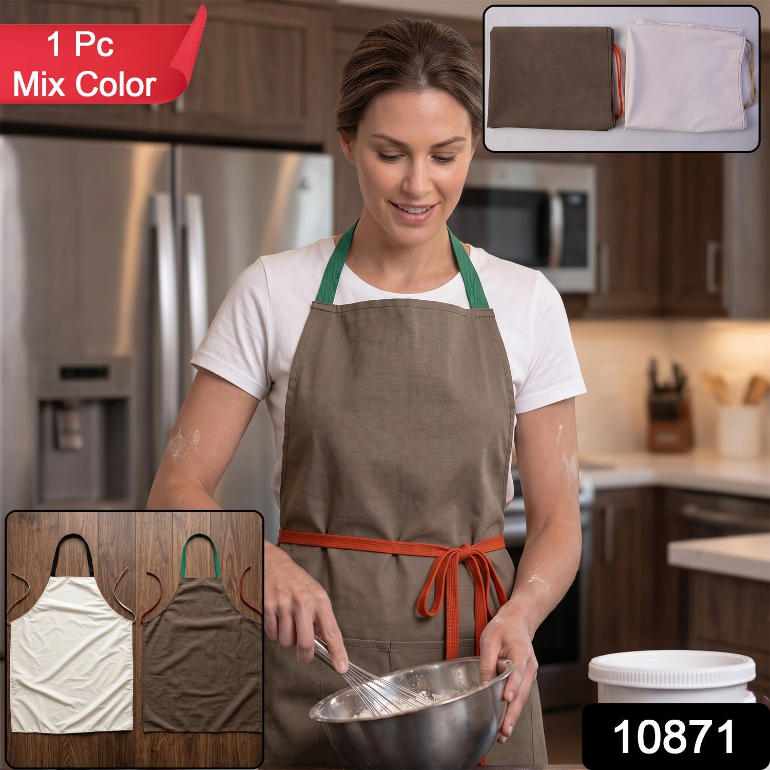 Premium Kitchen Apron Waterproof Adjustable Cooking Apron with Pockets (1 Pc)