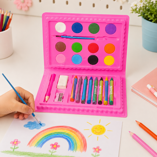 Kids Art Set – 24-Piece Drawing & Painting Kit | Colorful Creations