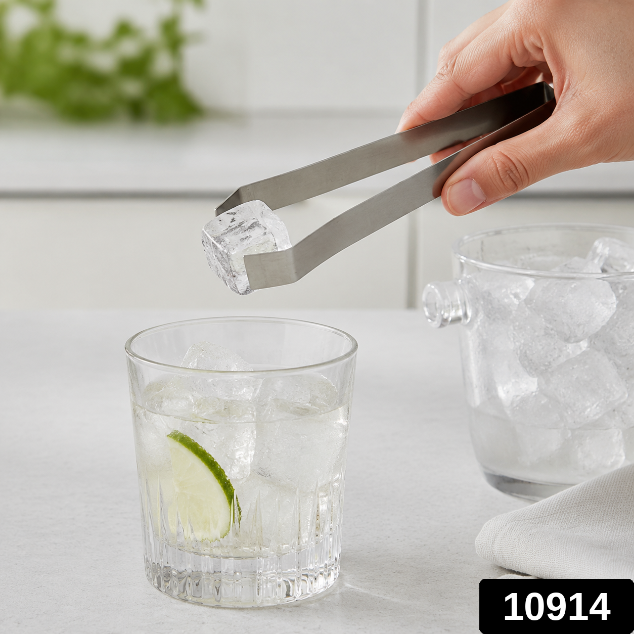 Stainless Steel Kitchen Tong for Picking and Serving Food (1 Pc)
