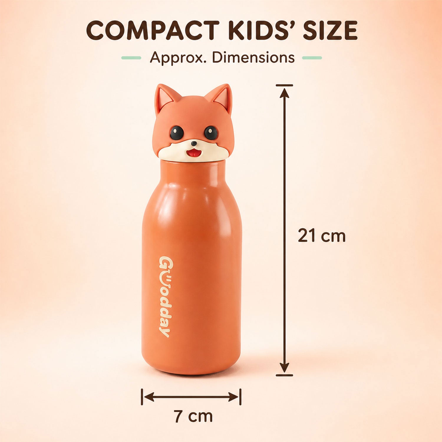Kids Stainless Steel Vacuum Water Bottle with Straw (1 Pc 450ML, Mix Design)
