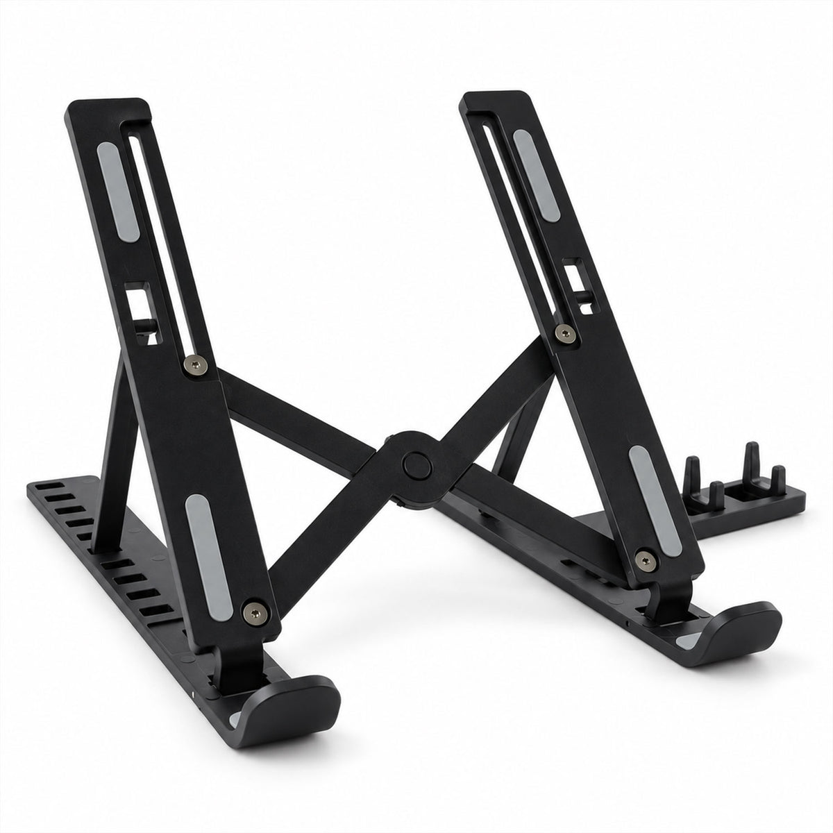 Foldable Adjustable Laptop Stand with Mobile Holder (1 Pc)