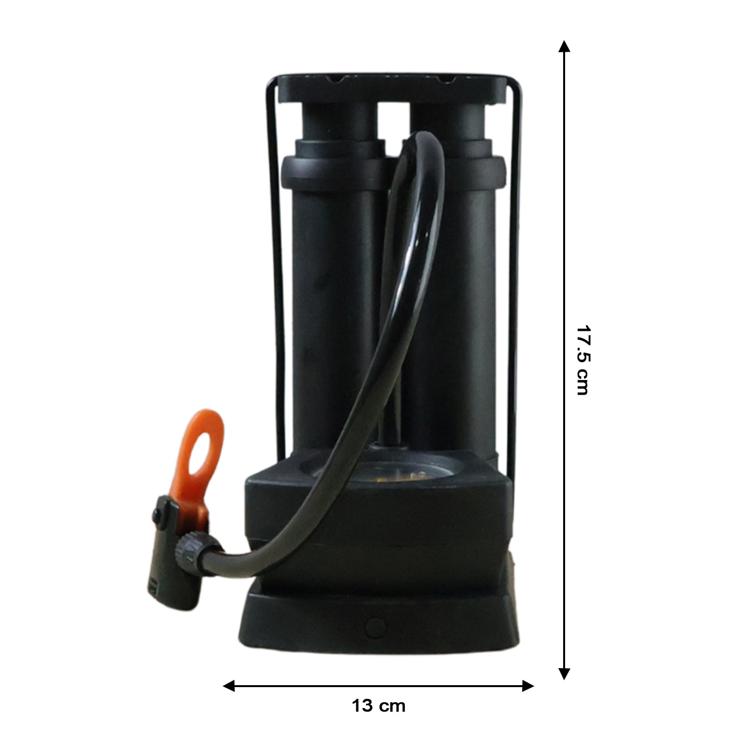 Foot pump hose and nozzle attachments