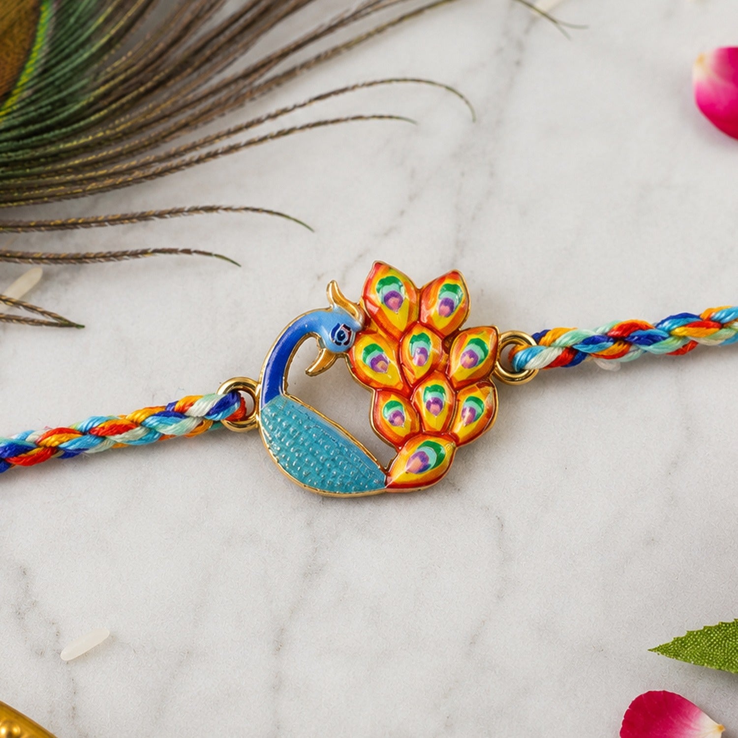 Peacock Rakhi – Colorful & Lightweight for Brothers' Festivity