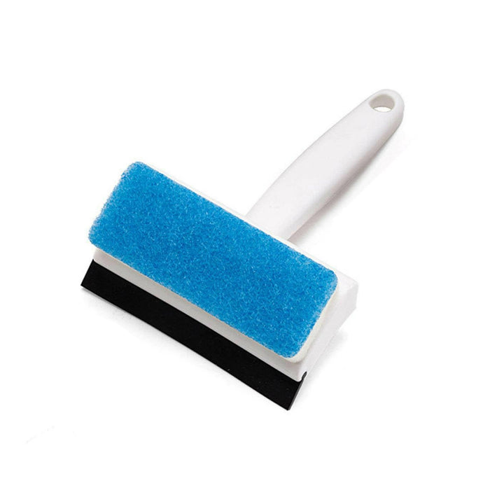 2-in-1 Glass Wiper & Cleaning Brush | Double-Sided Mirror, Tile, and Grout Cleaner for Bathroom & Windows