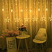 Flashing star curtain lights for festive home decor