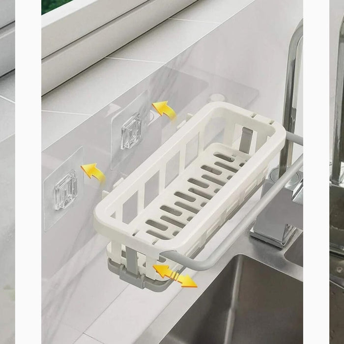 Multipurpose Platic Hanging Drain Rack Retractable Sponge Storage Hang ...