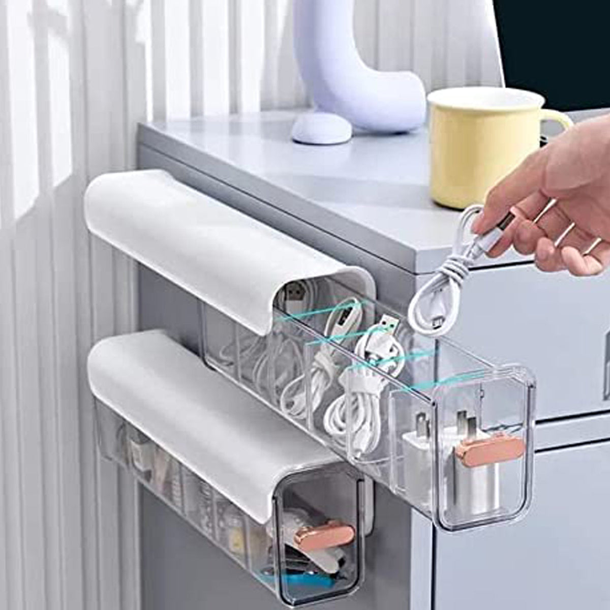 Wall mount storage organizer wardrobe