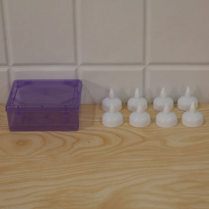 LED floating water sensor diyas arranged artistically for home decoration