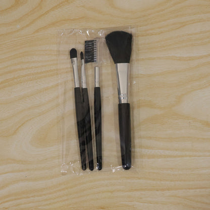 Mini Makeup Brush Set for Face Eye Brow and Lip Makeup with Compact Tools (4 Pc)