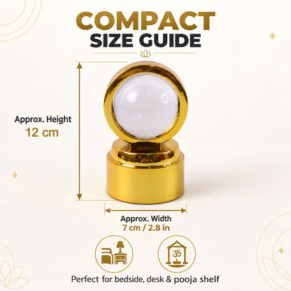 Ganpati Bapa 3D Crystal Ball LED Night Light – Divine Spiritual Glow