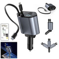 4-in-1 Car Charger – Dual Cables & 120W Super Fast Power