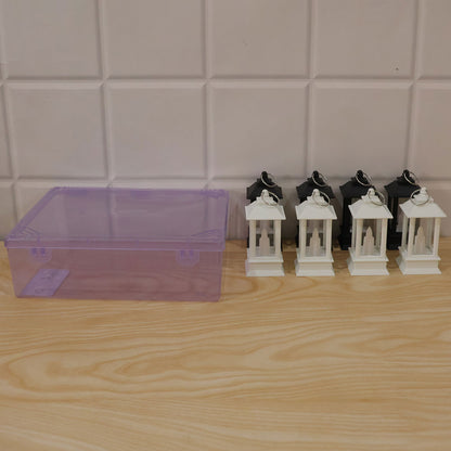 Decorative Flameless LED Mini Lantern Candles for Festive Home Decor (8 Pc Set)