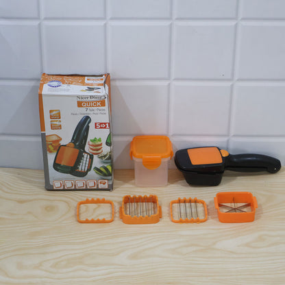 5 in 1 Vegetable Dicer for Kitchen, Onion and Salad Cutter Chopper (1 Pc)