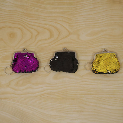 Mini Coin Purse Keychain for Travel with Clasp Closure (1 Pc)