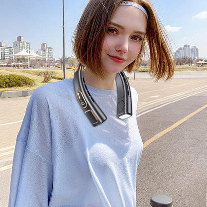 Premium USB Rechargeable Fashion Neck Fan with Digital Display (1 Pc)