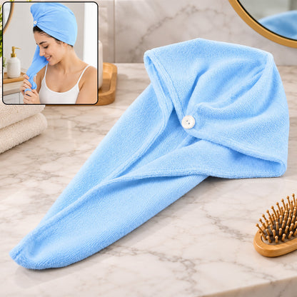 Microfiber Hair Wrap for Hair Care Gentle Drying Turban (1 Pc)