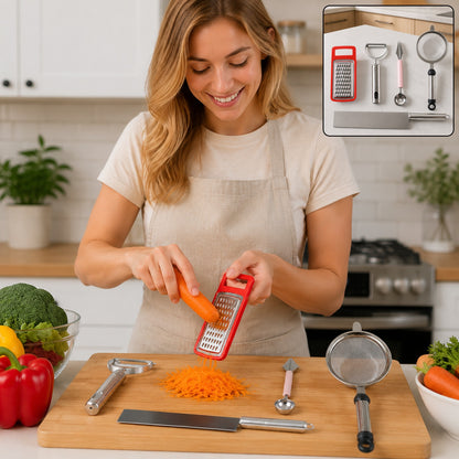 5-in-1 Kitchen Tool Set – Compact & Versatile Food Prep Helper
