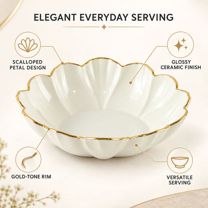 Lotus flower decorative serving tray, 16 by 5 Cm, product view 3