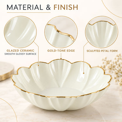 Lotus flower decorative serving tray, 16 by 5 Cm, product view 4