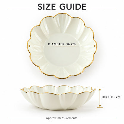 Lotus flower decorative serving tray, 16 by 5 Cm, dimensions