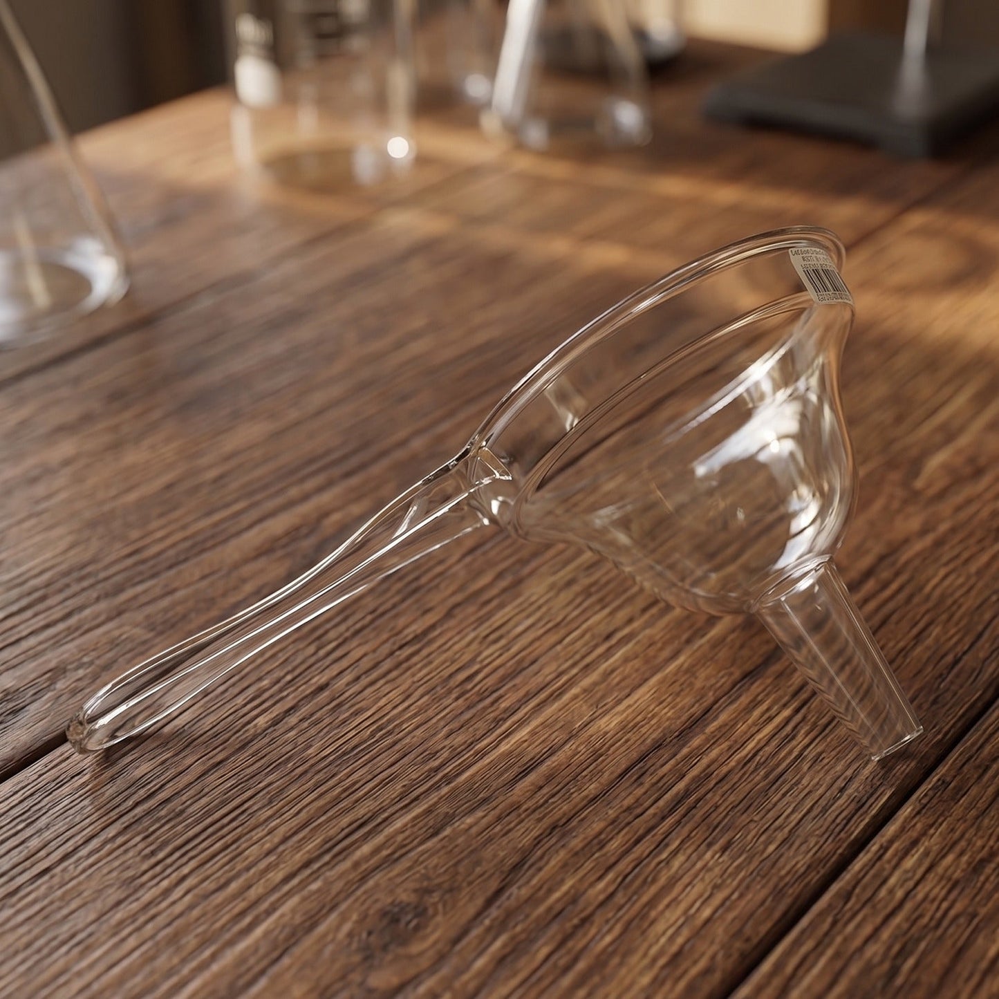 Transparent Spout Kitchen Funnel with Handle Wide Mouth Pouring Funnel (1 Pc)