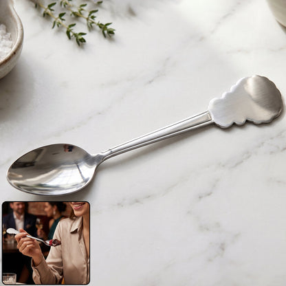 SS carved handle dinner spoon