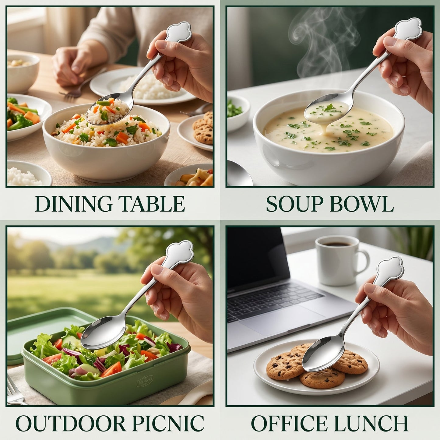 Dinner spoon eating use