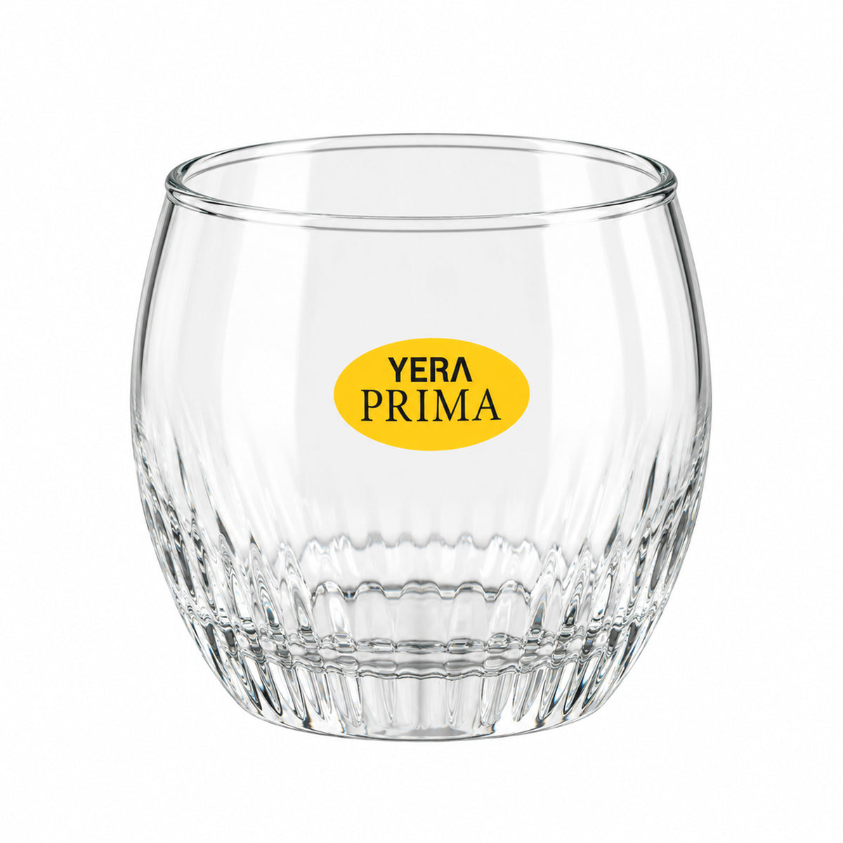 Yera Prima Naples Ribbed Glass Tumbler Set for Water and Juice (6 Pc)
