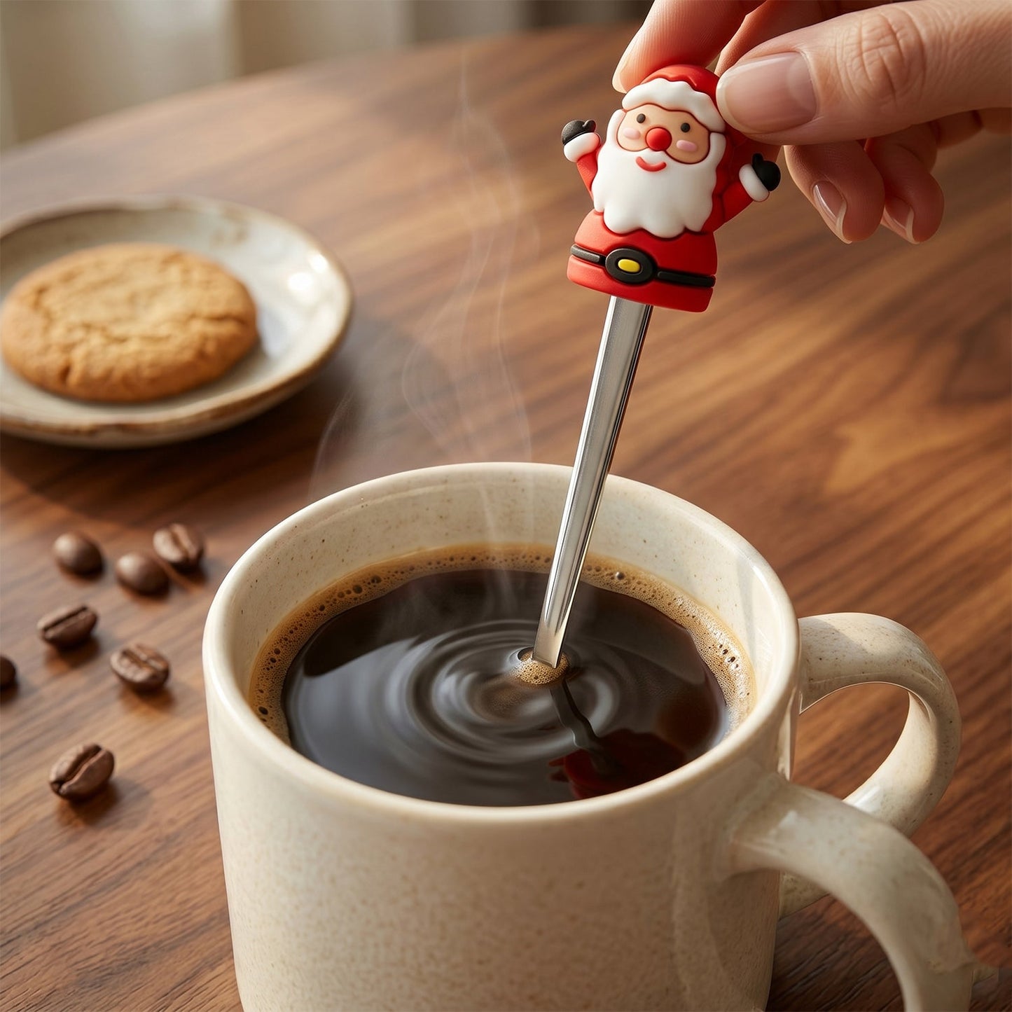 Golden Cartoon Spoon Set with Gift Box Steel Dessert Coffee Tea Spoons (4 Pc Set)