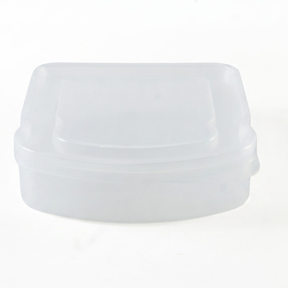 Plastic lunch box white background