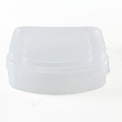Plastic lunch box white background